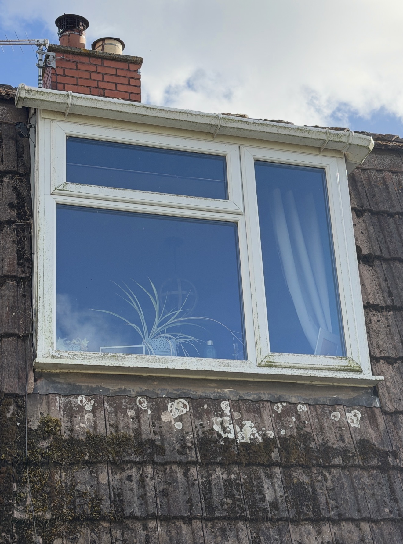 Window, gutters and fascias before exterior cleaning by OutWash